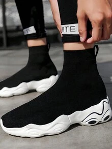 Men's Sport S, Fashionable Lightweight Sock Shoes, Men's Fashion - Black - View 3