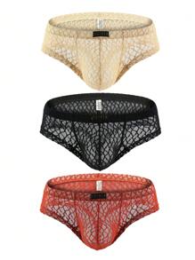 Men 3pack Lace Panty - Multicolor - View 1
