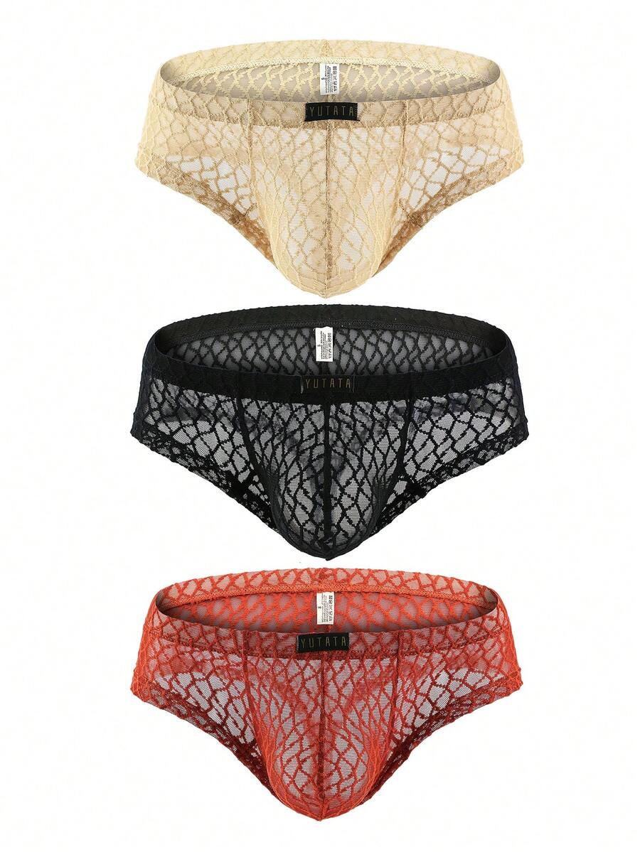 Men 3pack Lace Panty - Multicolor - View 1
