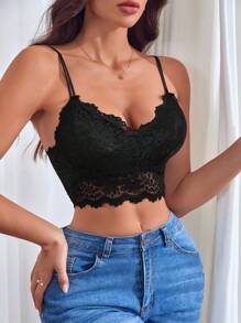 5pack Floral Lace Longline Bra Lingerie - Multicolor - View 11