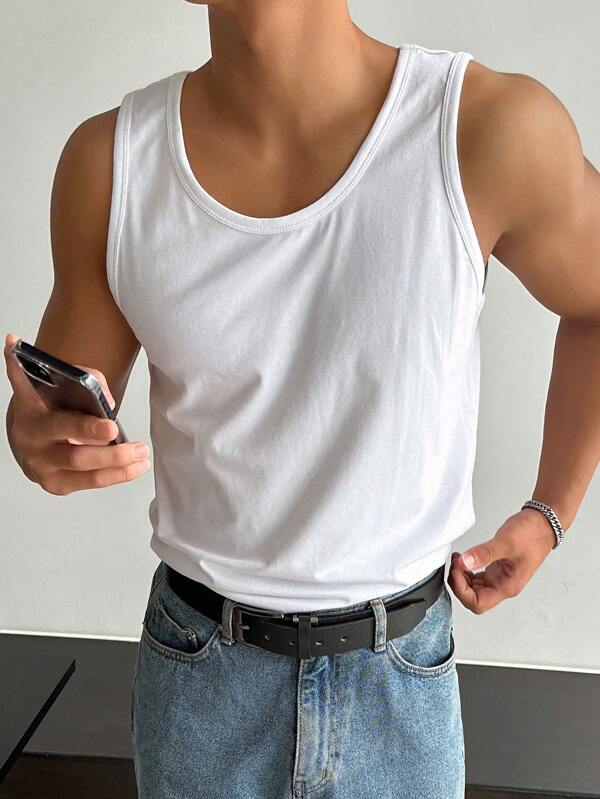 DAZY Men Solid Tank Top