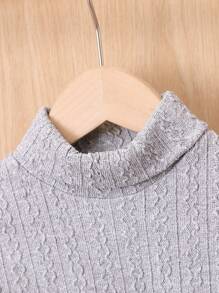 SHEIN 男小童3入組素色條紋針織T恤 - 彩色 - 查看 5