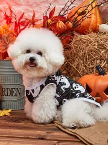 PETSIN Halloween Ghost Pet Vest Costume - Multicolor - View 3
