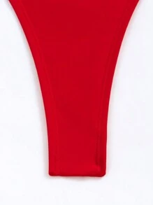 Swim Basics 2025 Quần Bikini Sexy Thong Mới Cho Nữ Mùa Hè - Đỏ - Xem 4