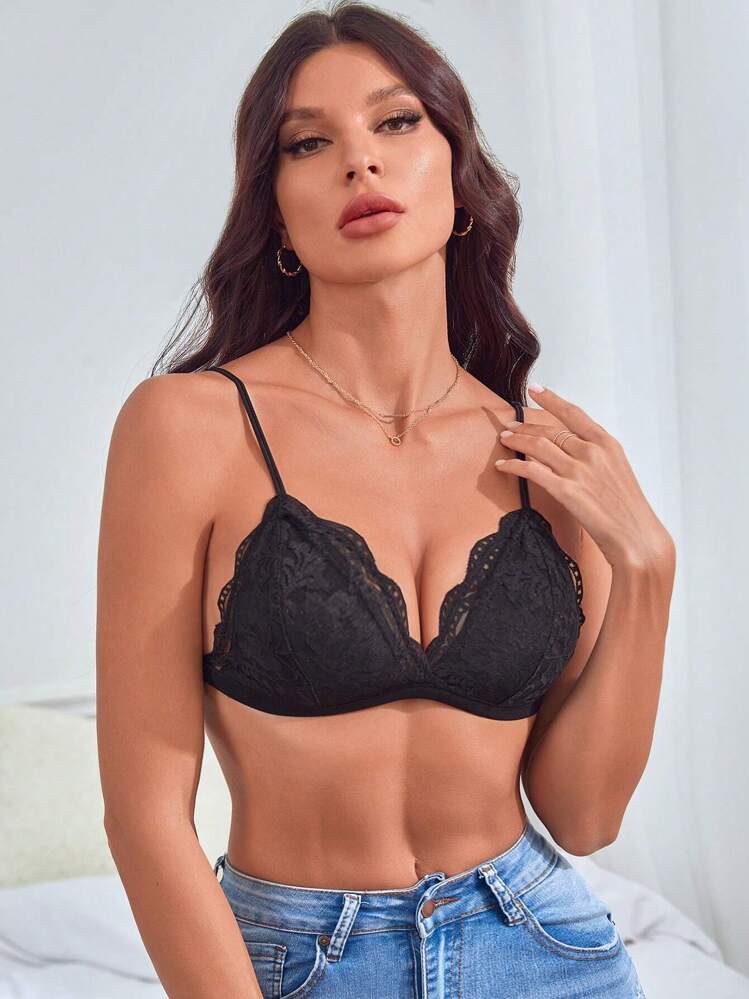 Ensemble Lingerie Harnais Dentelle Fleuri Rouge - SHEIN, Taille M/B - Neuf Avec Étiquettes
