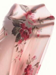 Cộng với váy ngủ Cami Pajama in hoa tương phản - Màu Hồng baby - Xem 6
