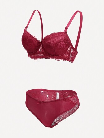 花邊鋼圈內衣褲套裝