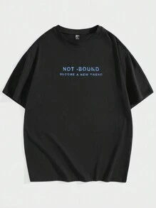 Manfinity RebelGame Men Floral & Slogan Graphic Tee - Black - View 2