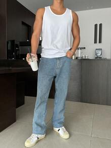 DAZY 男士素色背心上衣