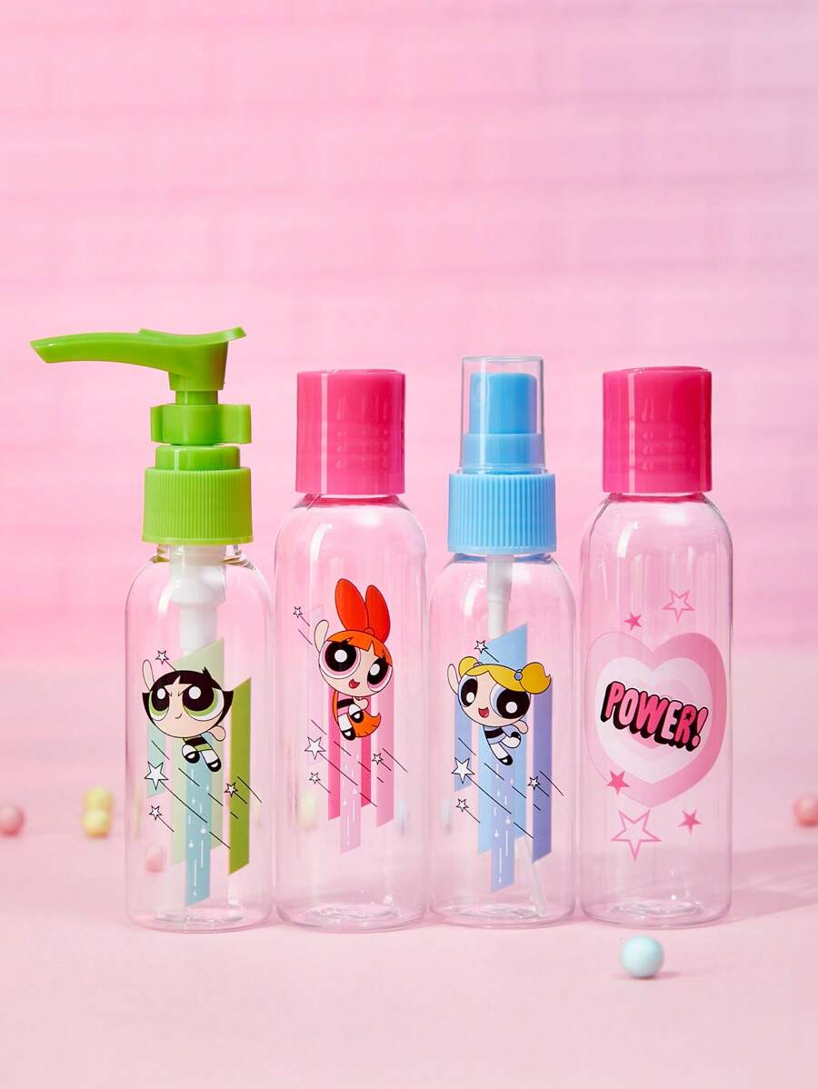 THE POWERPUFF GIRLS X SHEIN 6pcs Spray Bottles Set For Travel Or Diy