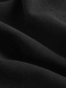 SHEIN MOD Solid Bow Detail Wrap Front A Pendulum Black Short Skirt