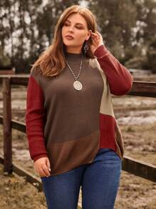 EMERY ROSE Hơn Khối màu Thả vai Áo len - Nhiều màu - Xem 6