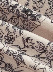 SHEIN MOD Áo khoác  âu phục nữ Nút đôi Hoa Tất cả trên in Giải trí - Nhiều màu - Xem 4