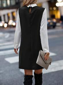 SHEIN LUNE Pearls Beaded 2 In 1 Dress