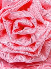 L'Amorae Floral Appliques Halter Ruched Dress - Pink - View 6