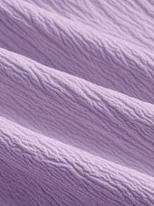 SHEIN MOD 素色大蝴蝶結後荷葉邊吊帶上衣 - 紫丁香色 - 查看 4