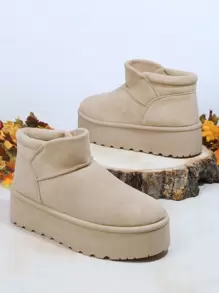 SHUZIA 女士多功能仿麂皮套穿式厚底踝靴，适合温暖的夏季、春季、春假、复活节和圣诞节穿着。