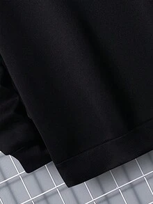 Nam Đồ họa Chữ cái Vòng cổ Áo nỉ - màu đen - Xem 5