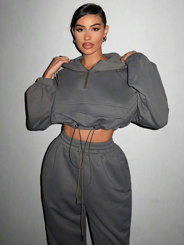 Solid Drawstring Waist Sweatpants New Years Eve Party Sexy