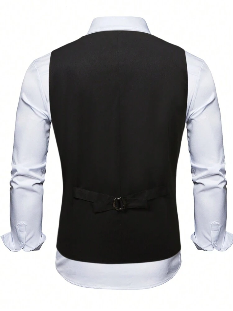 Men Plus 1pc Floral Print Waistcoat