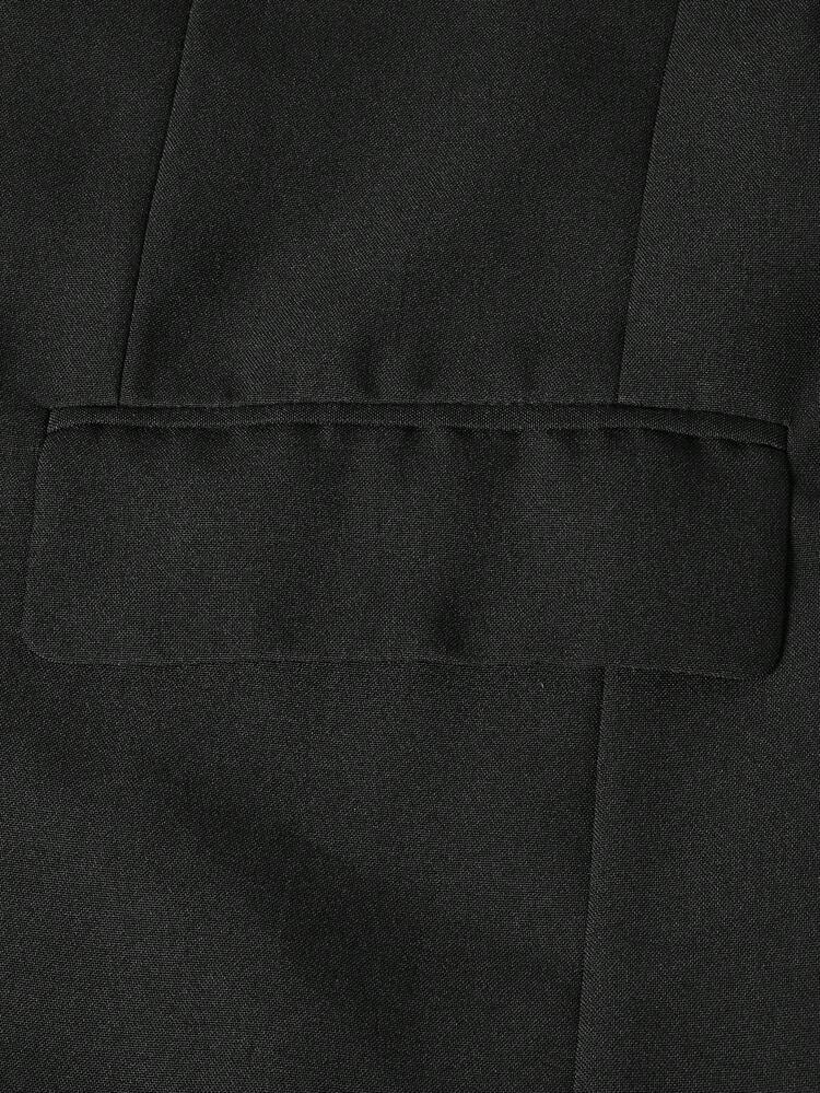 Men Solid Single Button Blazer