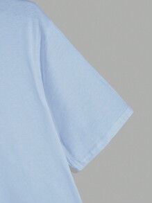 Manfinity Homme Men Slogan Graphic Tee - Blue - View 4