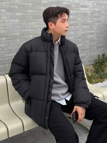 DAZY Men Zip Up Padded Coat For Winter Jacket