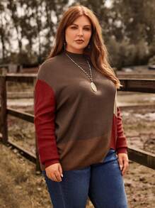 EMERY ROSE Hơn Khối màu Thả vai Áo len - Nhiều màu - Xem 4