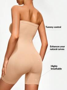 SHAPORA Body fajas unicolor tubo - Beis - Ver 4