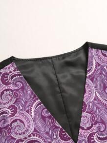 Manfinity AFTRDRK 男士大码1入組佩斯利印花馬甲 - 彩色 - 查看 6