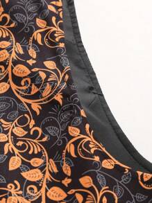 Manfinity AFTRDRK Men Plus 1pc Floral Print Waistcoat - Multicolor - View 7