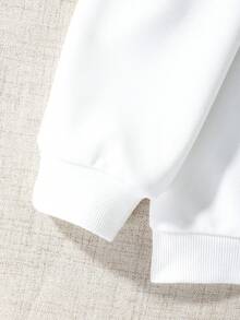 SHEIN Tween Girl 2pcs Cartoon & Slogan Graphic Sweatshirt - Multicolor - View 7