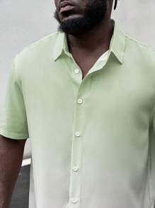 GENTILAND Men Plus Ombre Shirt & Shorts - Multicolor - View 7