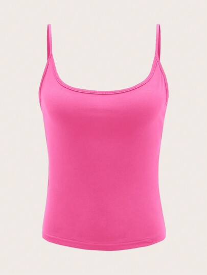 SHEIN EZwear Women's Summer Solid Color Casual Versatile Camisole