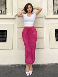 SHEIN Essnce Solid Pencil Skirt