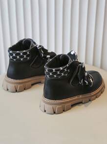 Fashionable Girls' Butterfly Black & White Polka Dot Comfortable Children Boots