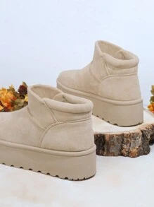 SHUZIA 女士多功能仿麂皮套穿式厚底踝靴，适合温暖的夏季、春季、春假、复活节和圣诞节穿着。