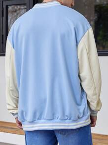 Claim Dot 1 Miếng Lỏng lẻo phù hợp Nam Lá thư In Khối màu Thả vai Áo khoác Đại học - Nhiều màu - Xem 2