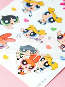 THE POWERPUFF GIRLS X SHEIN Temporary Tattoo Sticker, 2pcs/Pack - Multicolor - View 4