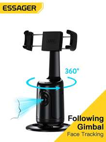 Essager Auto Tracking Phone Holder, Auto Face Tracking Tripod, Portable All-In-One Smart Selfie Stick 360 Rotation Fast Face & Object Tracking Cameraman Robot Mount For Phone Video Vlog Live Streaming - Black - View 2