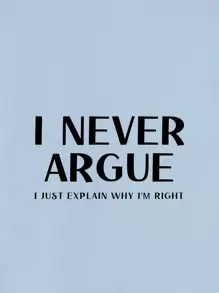 Manfinity Homme Men Slogan Graphic Tee - Blue - View 5