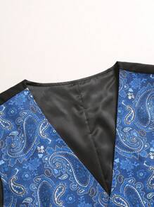 Manfinity AFTRDRK Män Plus Paisley Mönster Väst Utan Skjorta - Multifärgad - Visa 7