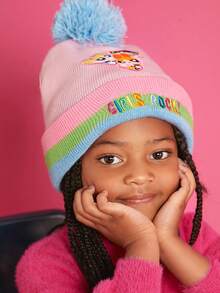 THE POWERPUFF GIRLS X SHEIN Trẻ em In Hoạt hình Mũ Beanies - Nhiều màu - Xem 6