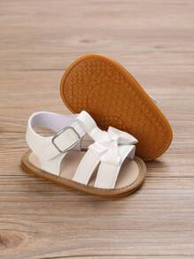 1 Pair Toddler Girls 0-1 Years Old Cute Bowknot Peep Toe Summer Sandals