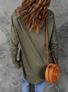 CILKOO Solid Raglan Sleeve Tee