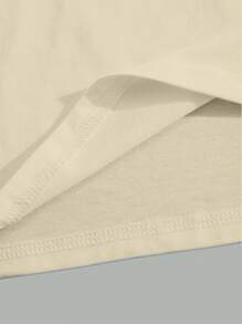 Men Cartoon Graphic Tee - Khaki - View 4