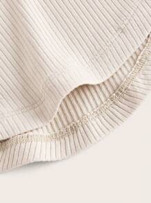 SHEIN EZwear Plus Slogan Graphic Drawstring Side Hanky Hem Tee Never Underestimate Your Power To Change Yourself - Beige - View 4