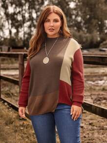 EMERY ROSE Hơn Khối màu Thả vai Áo len - Nhiều màu - Xem 3