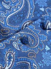 Manfinity AFTRDRK Män Plus Paisley Mönster Väst Utan Skjorta - Multifärgad - Visa 4