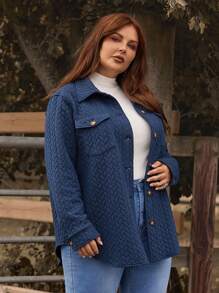 EMERY ROSE Hơn Túi có nắp áo - Màu xanh hải quân - Xem 3